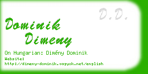 dominik dimeny business card