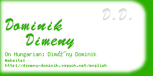 dominik dimeny business card